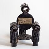 Set of two three-headed candle holders, France, 1960s/70s