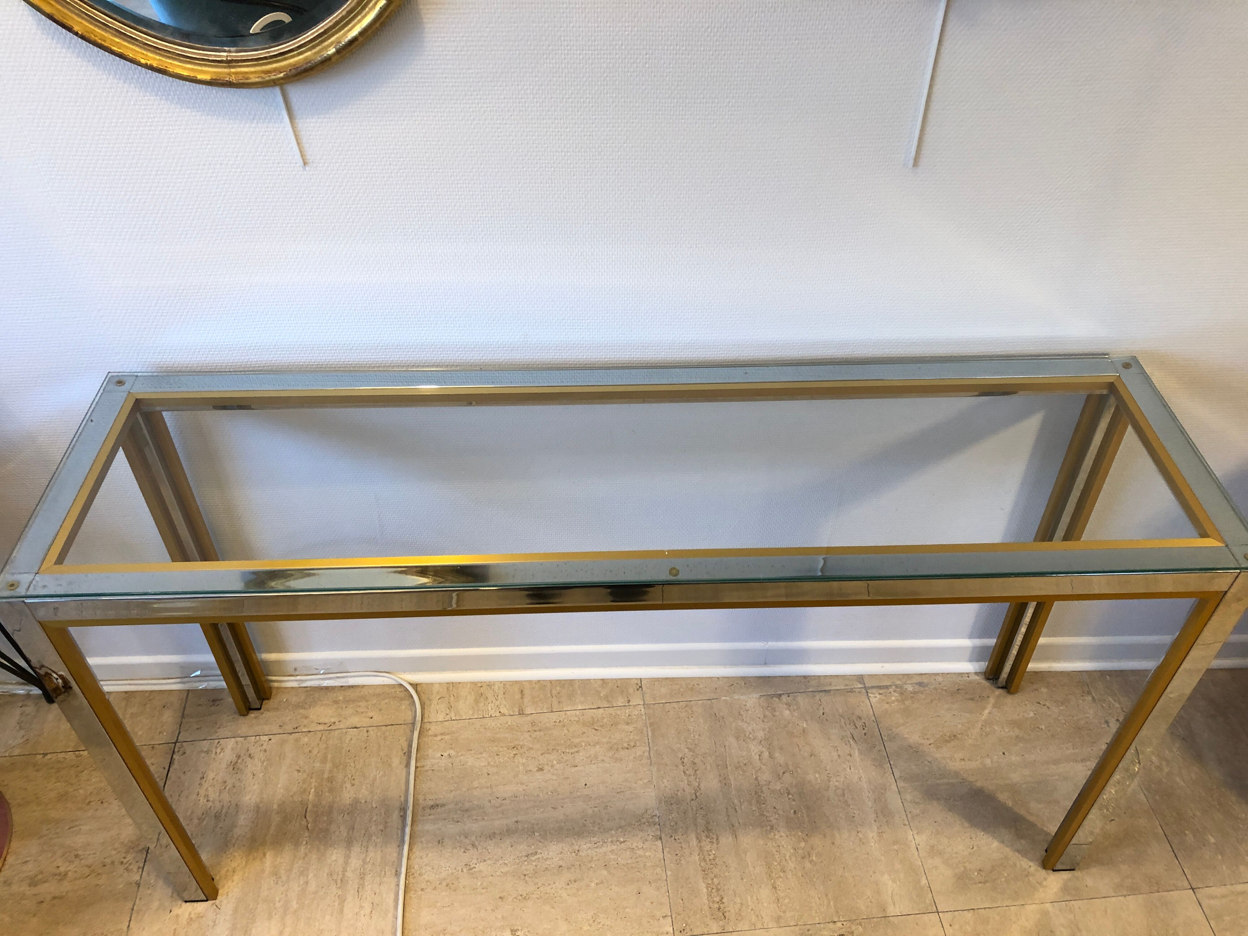 Renato ZEVI Glass Console, 1970