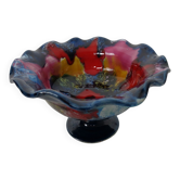 French multicoloured studio ceramic bowl from Vallauris, 1970s