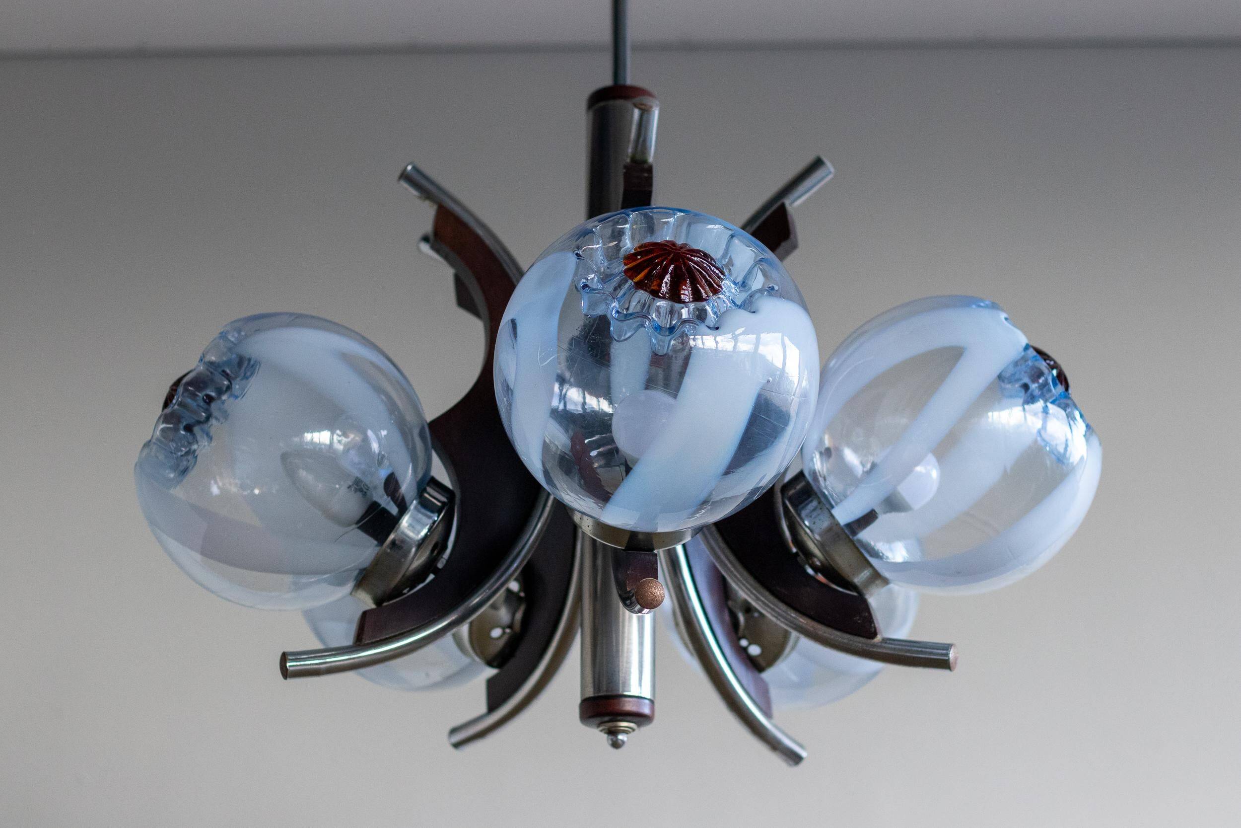 Murano glass chandelier by Mazzega, Italy, 1970