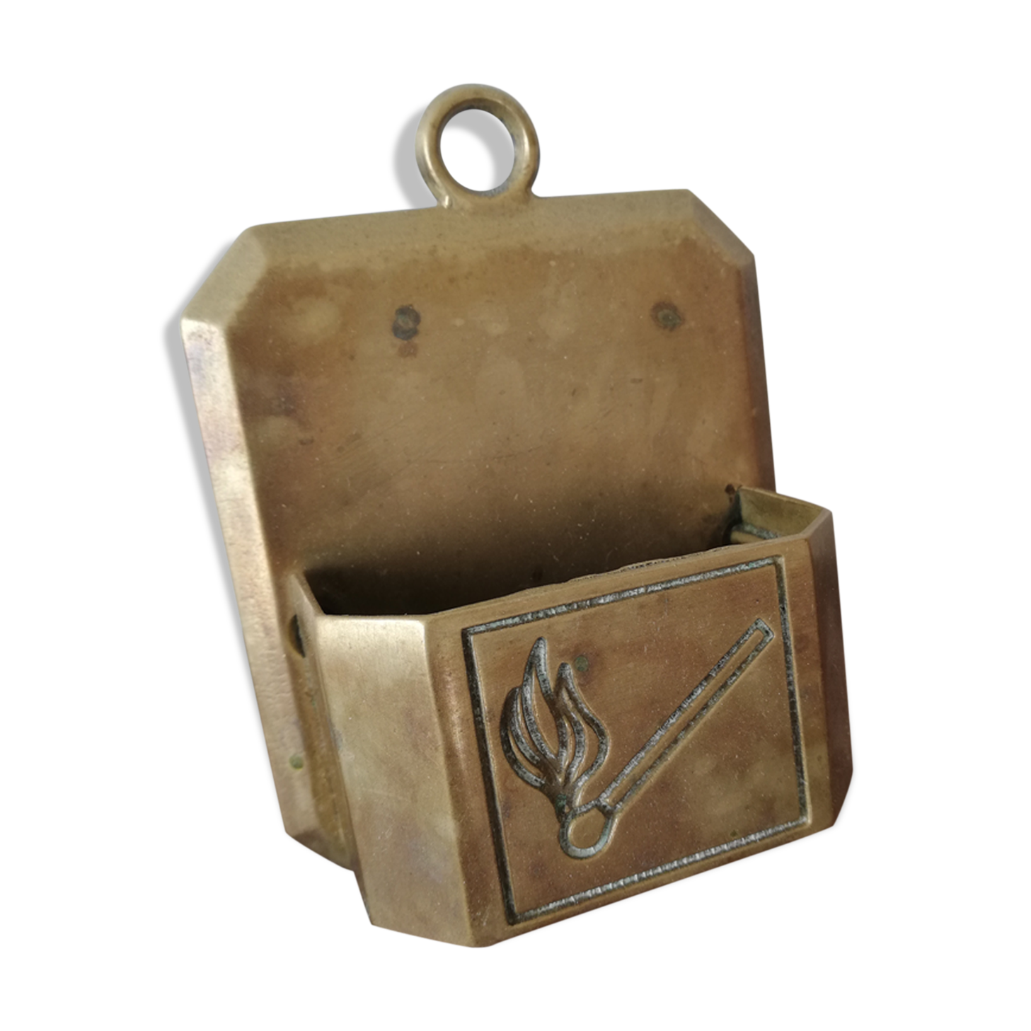 Vintage yellow copper ashtray