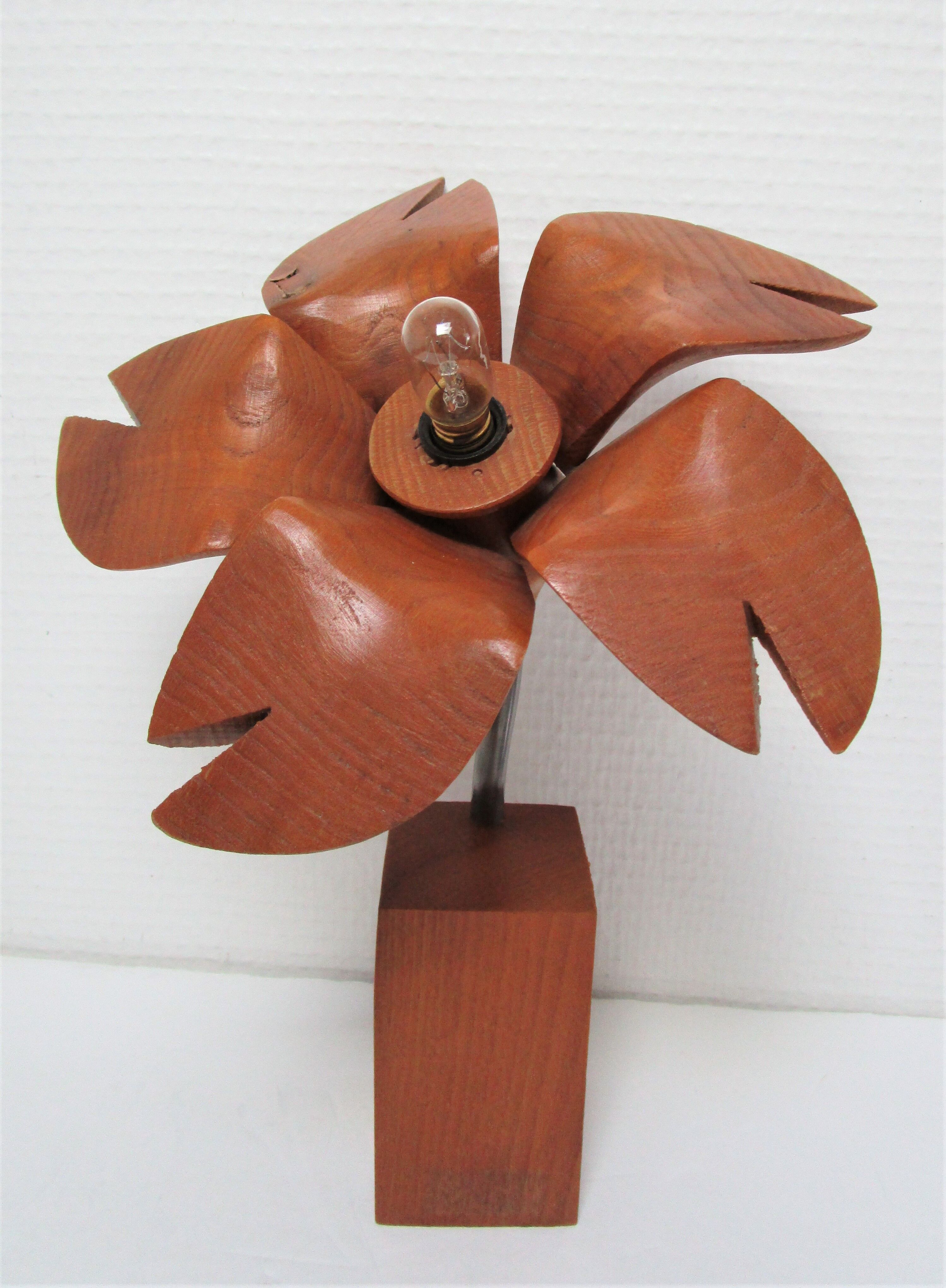 Lamp flower solid wood vintage years