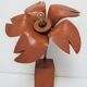 Lampe fleur bois massif vintage années