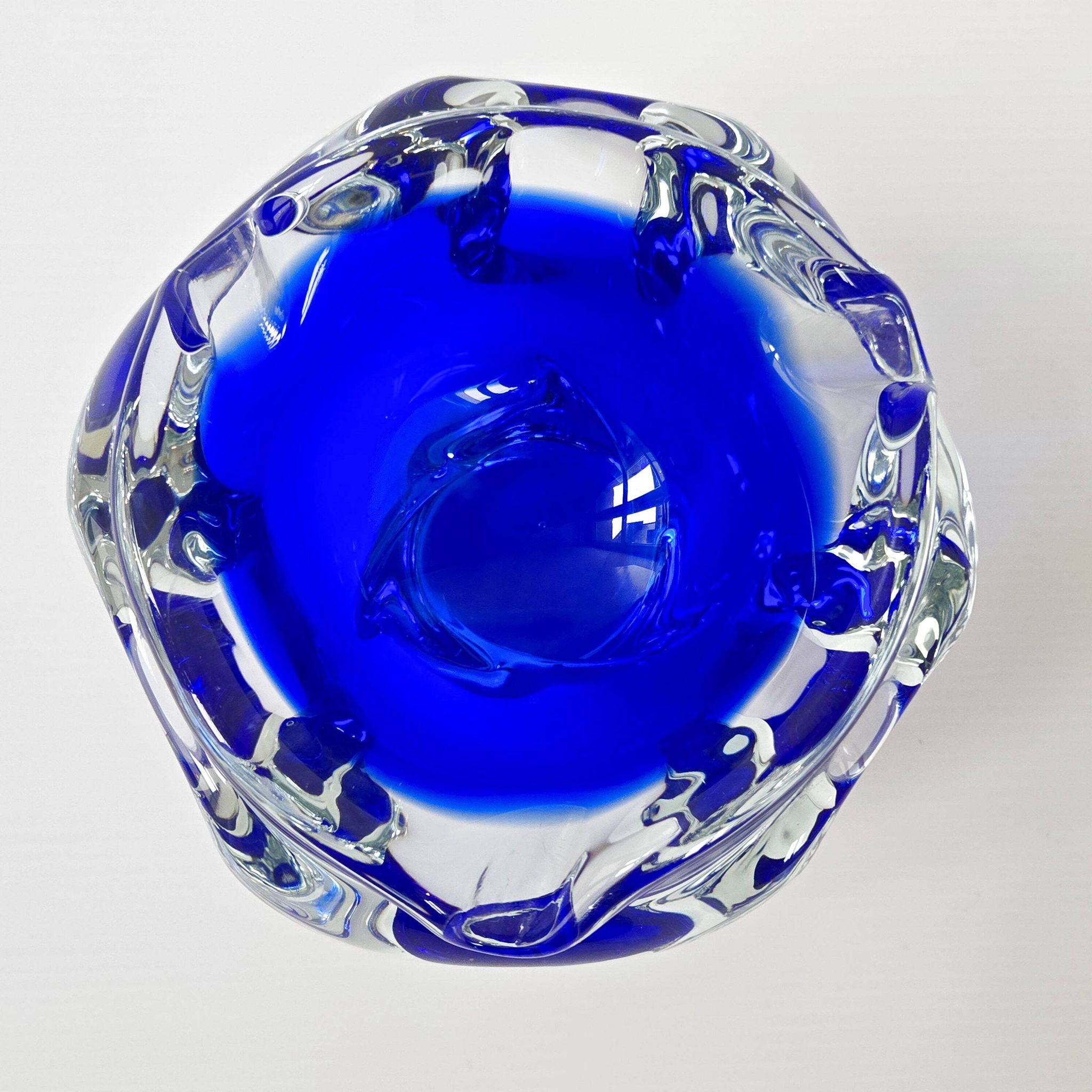 Cendrier vintage 1960 en verre de Murano
