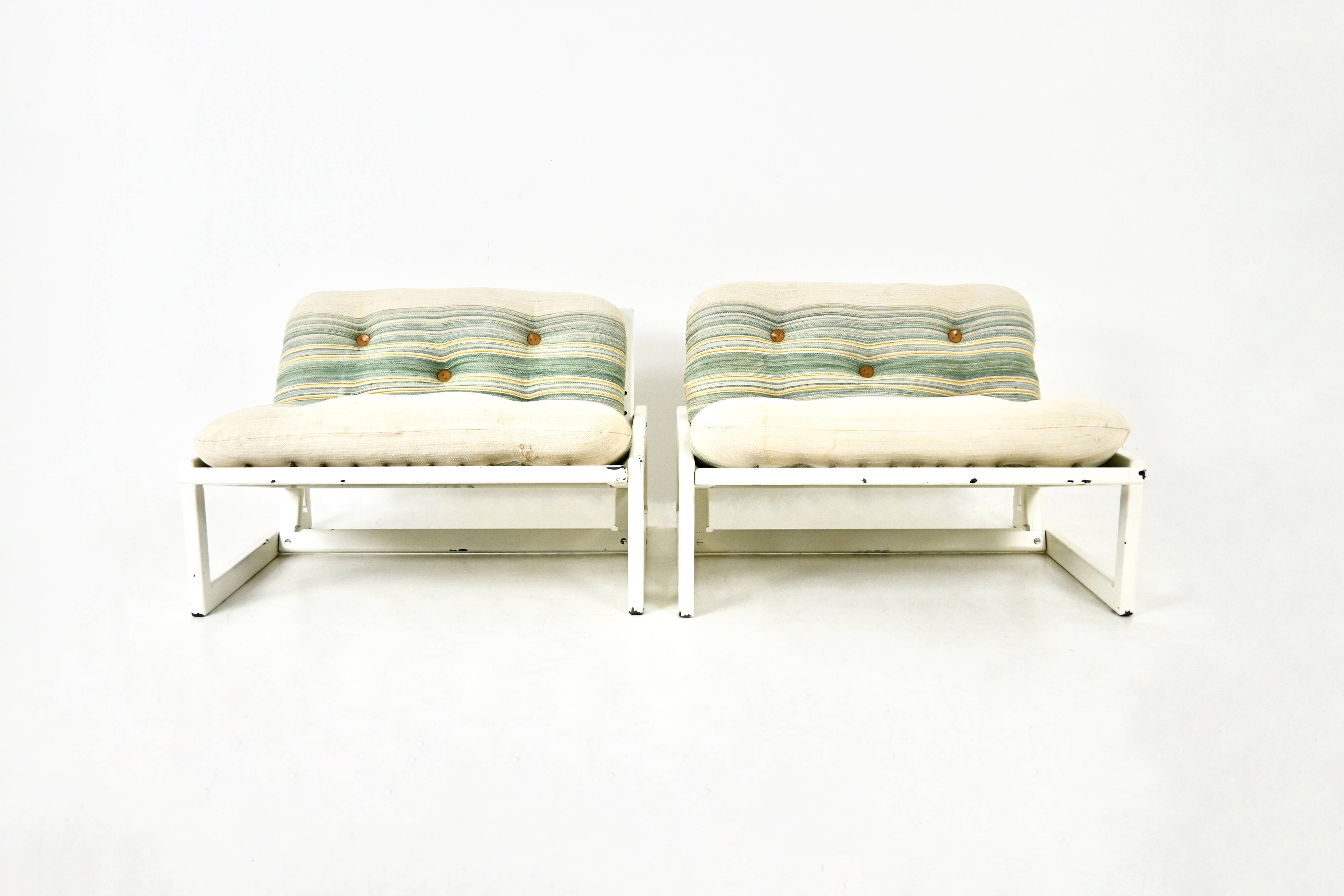 Set of 2 “Carlotta” armchairs by Tobia and Afra Scarpa for Cassina, 1960s