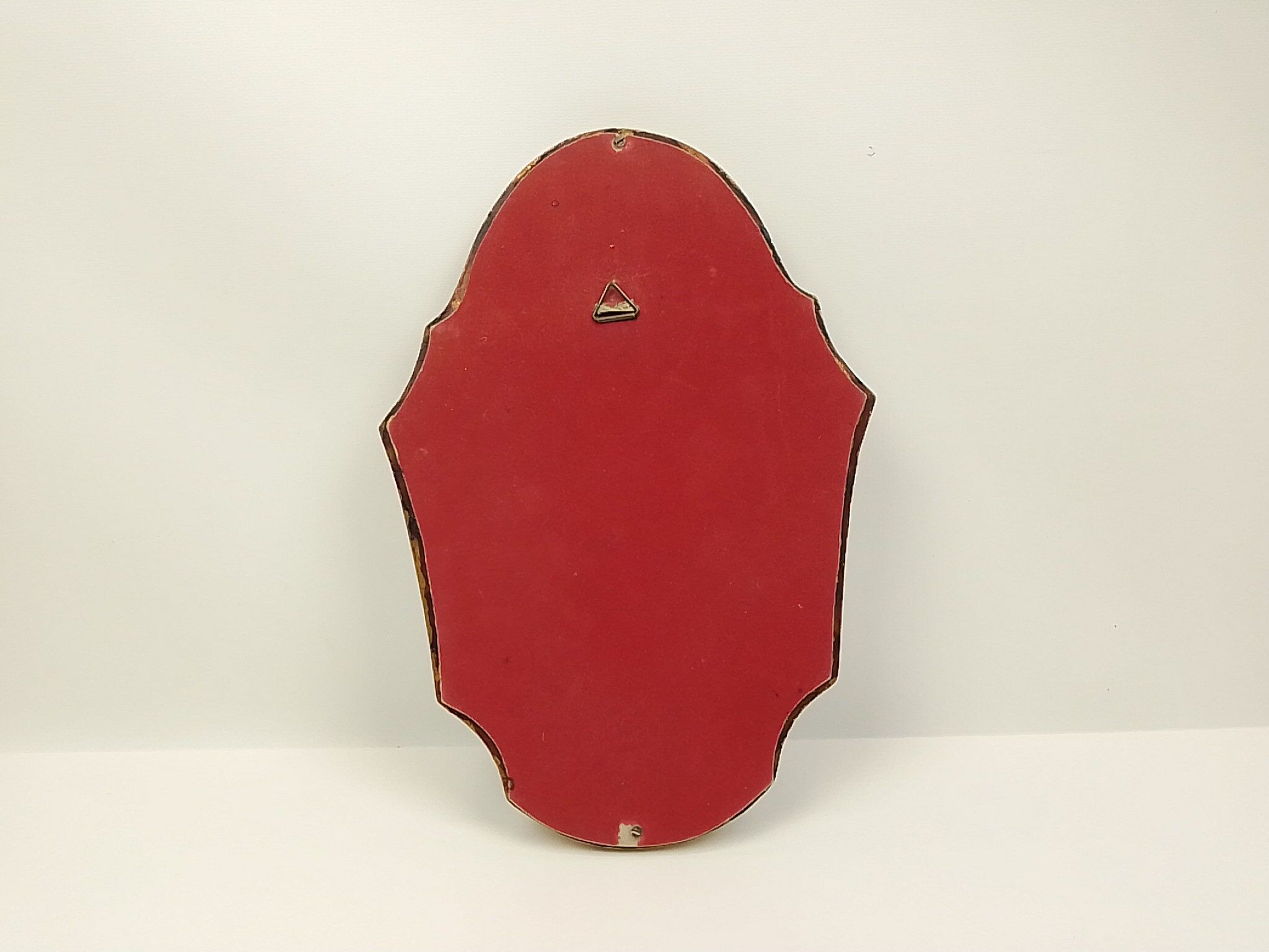 Wall mirror with gilded wooden frame 32 cm X 22 cm