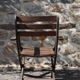 3 wooden garden chairs 40s