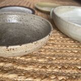 Set of 2 dishes and 2 plates in stoneware from the 70s and 80s