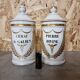 Pair of pharmacy jar