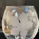 Large engraved grape crystal bowl St Hilaire