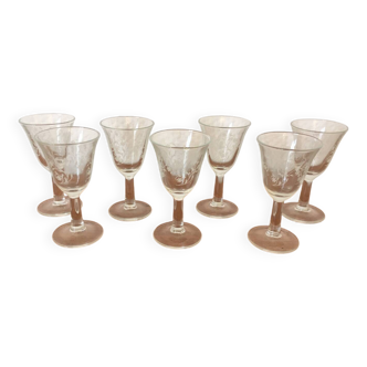 Antique glass service.
