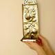Vintage European brass sconce in pear motif
