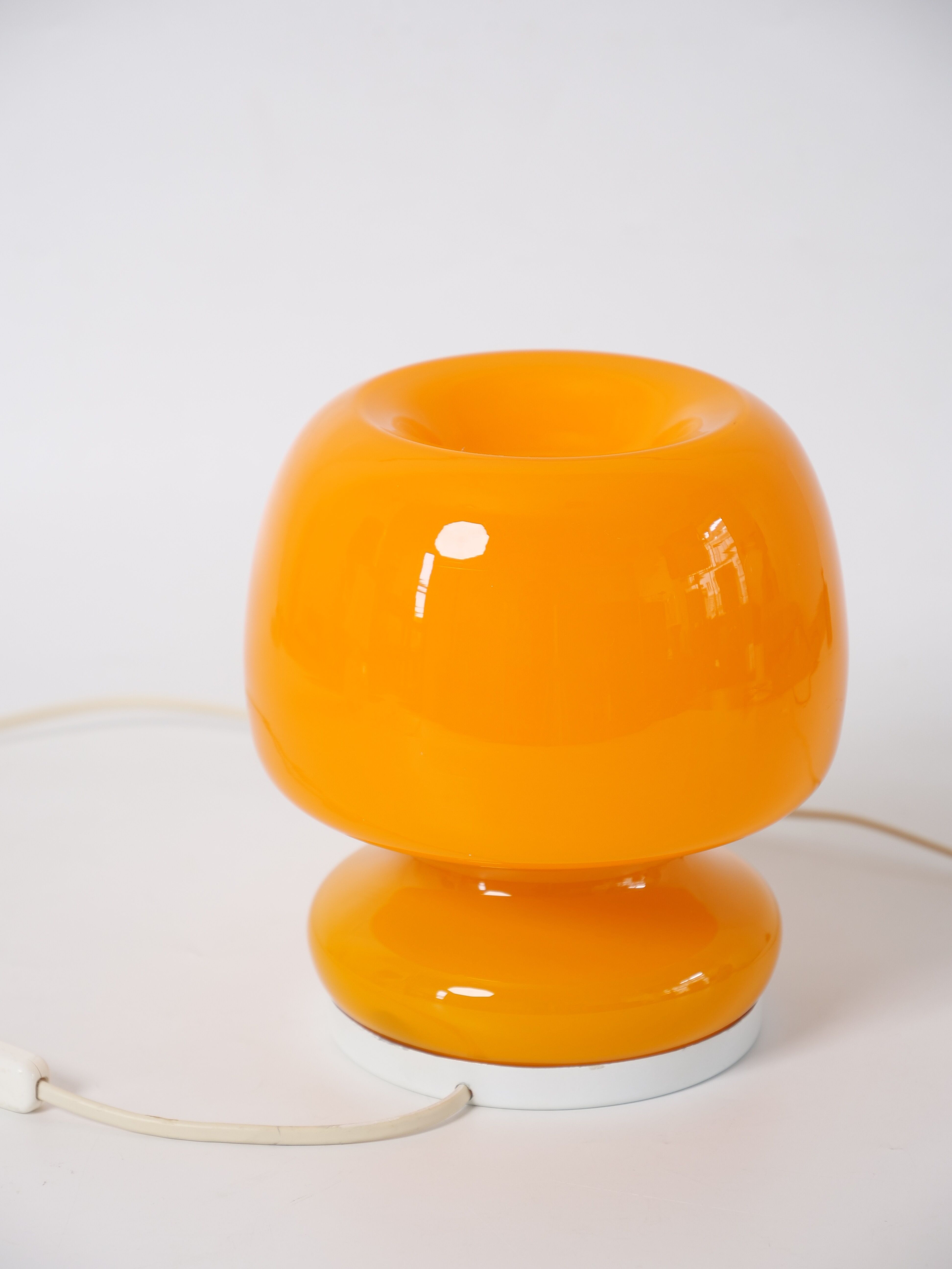 Italian opaline lamp vintage orange