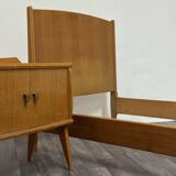 Single Bed and Nightstand attributed to Gio Ponti, 1940s, Set of 2