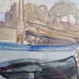 Henri Epstein (1891-1944) - Watercolor on paper - Beach scene - Signed