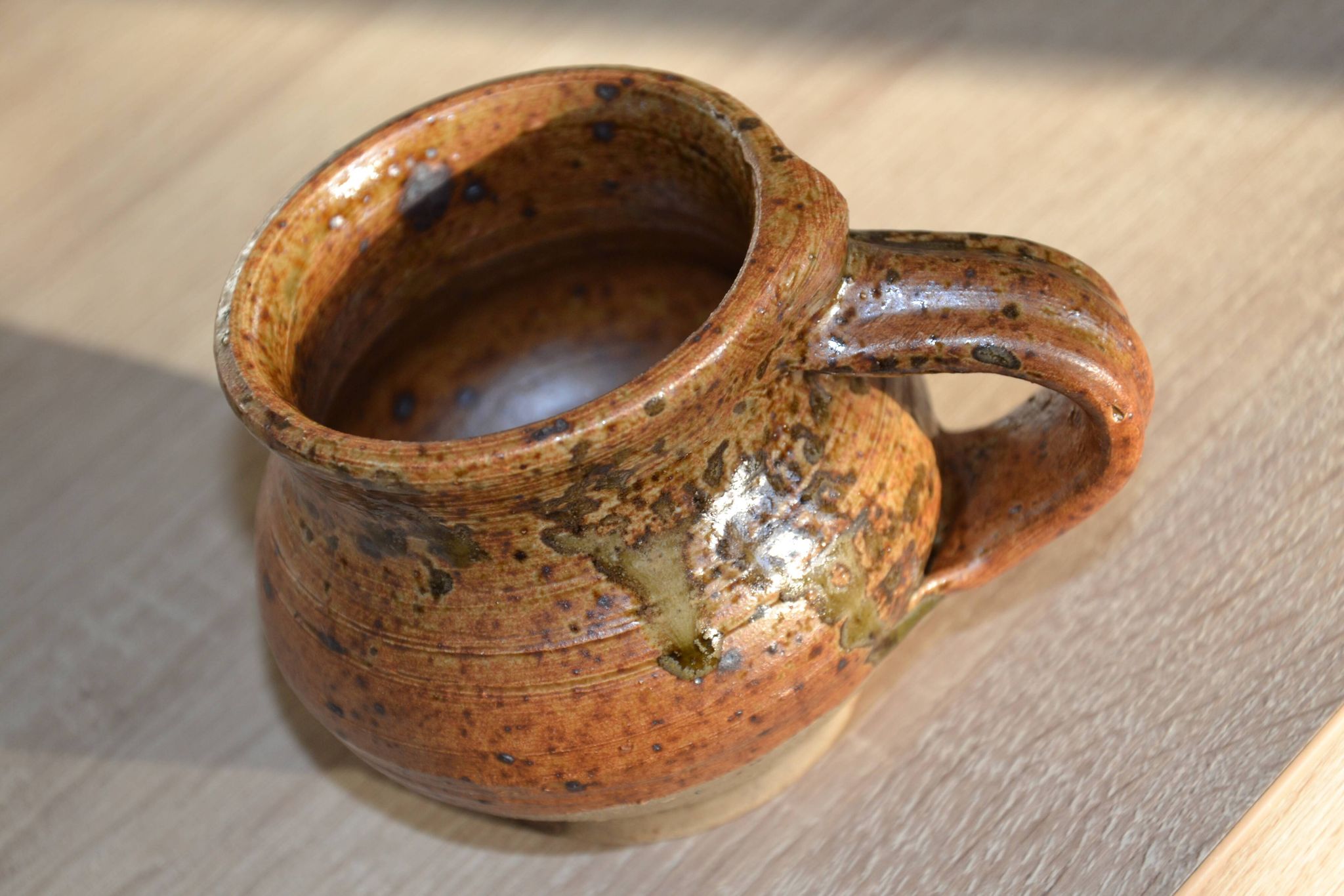 4 pyrite stoneware cups/mugs/coffee cups signed J.P.G.