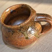 4 pyrite stoneware cups/mugs/coffee cups signed J.P.G.
