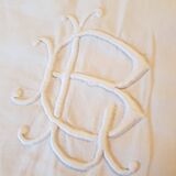 LB Monogrammed Linen Sheet