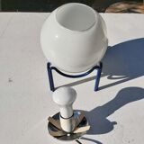 Lamp design metal and 70s glass