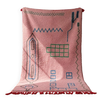 Handmade wool rug Morocco 2.5 x 1.5 m