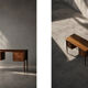 Bureau vintage scandinave moderne en teck des années 1960 avec tiroirs.