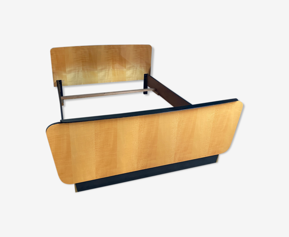 Bed frame set 140 X 190 and 2 lacquered bedside tables