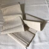 Pair of small raw hemp tablecloths