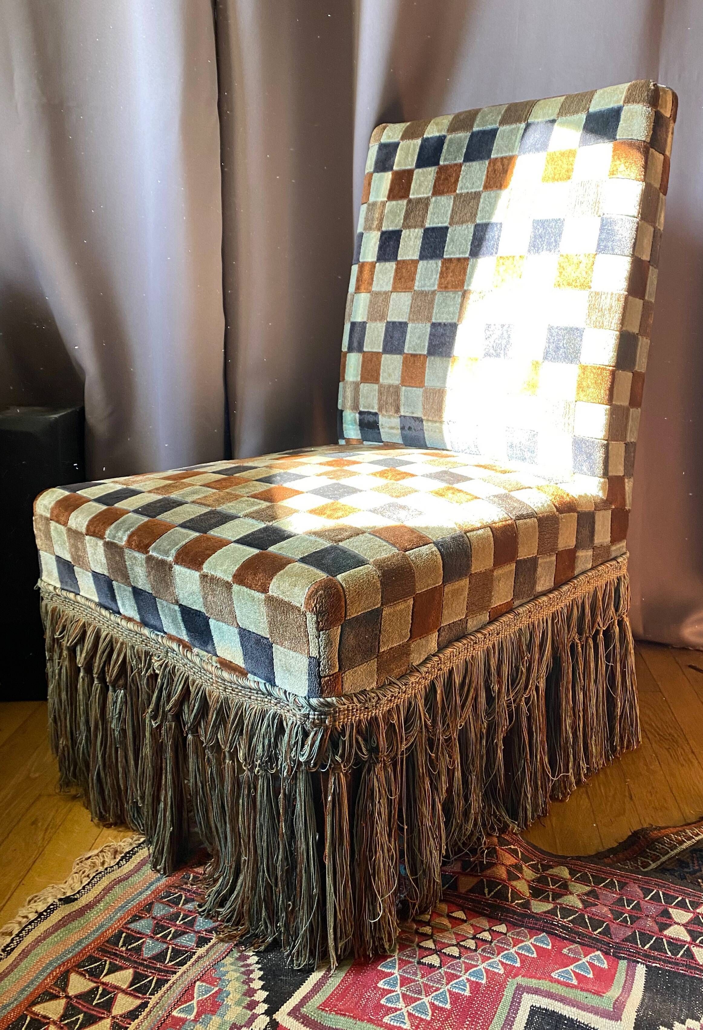 Nap fringe heating chair. III / velour ska 70's Top deco