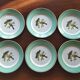6 assiettes plates Fenal Badonviller "Oiseaux" vintage années 1950