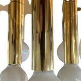 Art Deco-mid-century ceiling light in brass – 10 lights