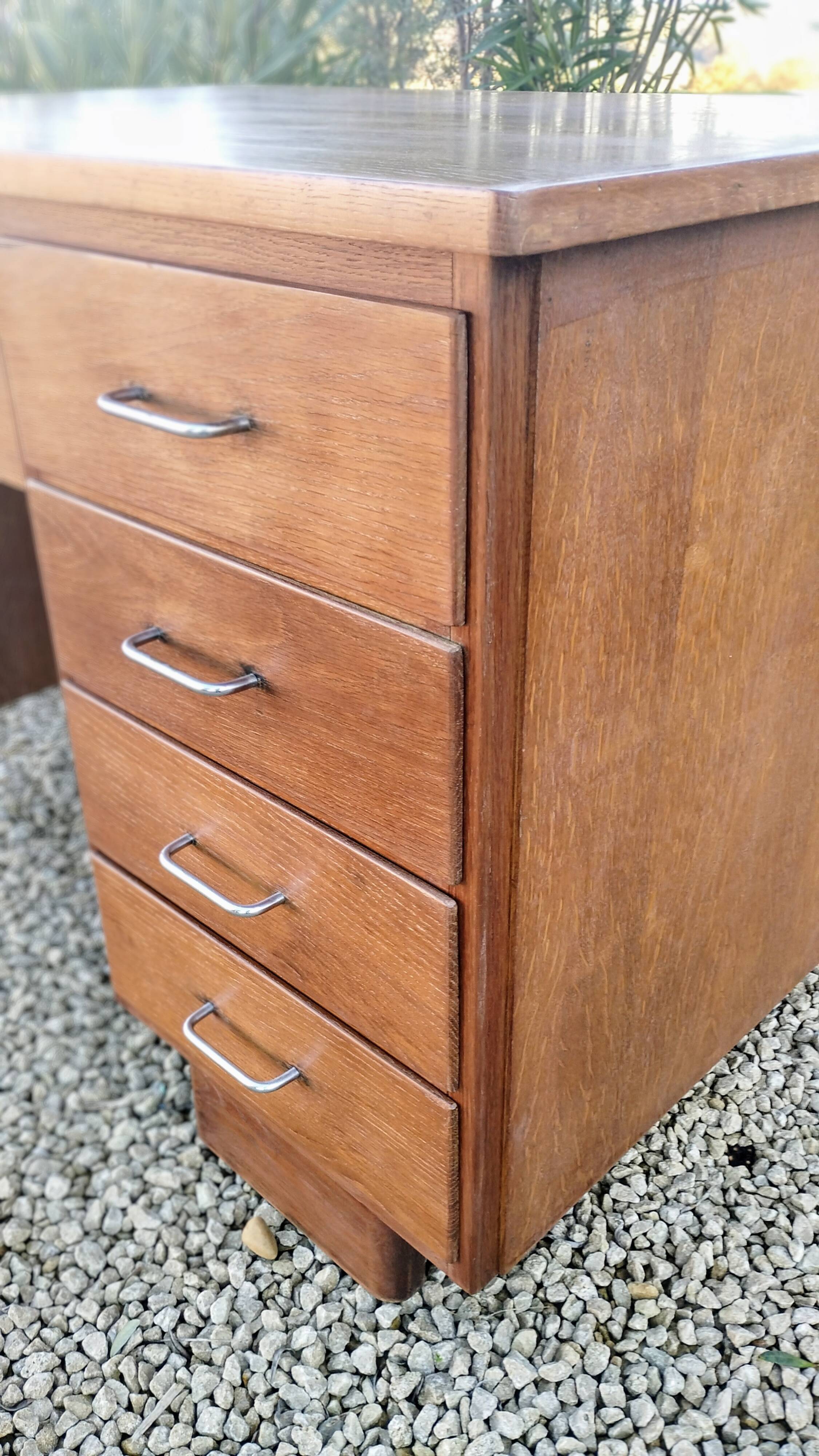 Mid-century teacher's desk.