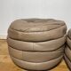 Pair of De Sède patchwork leather poufs