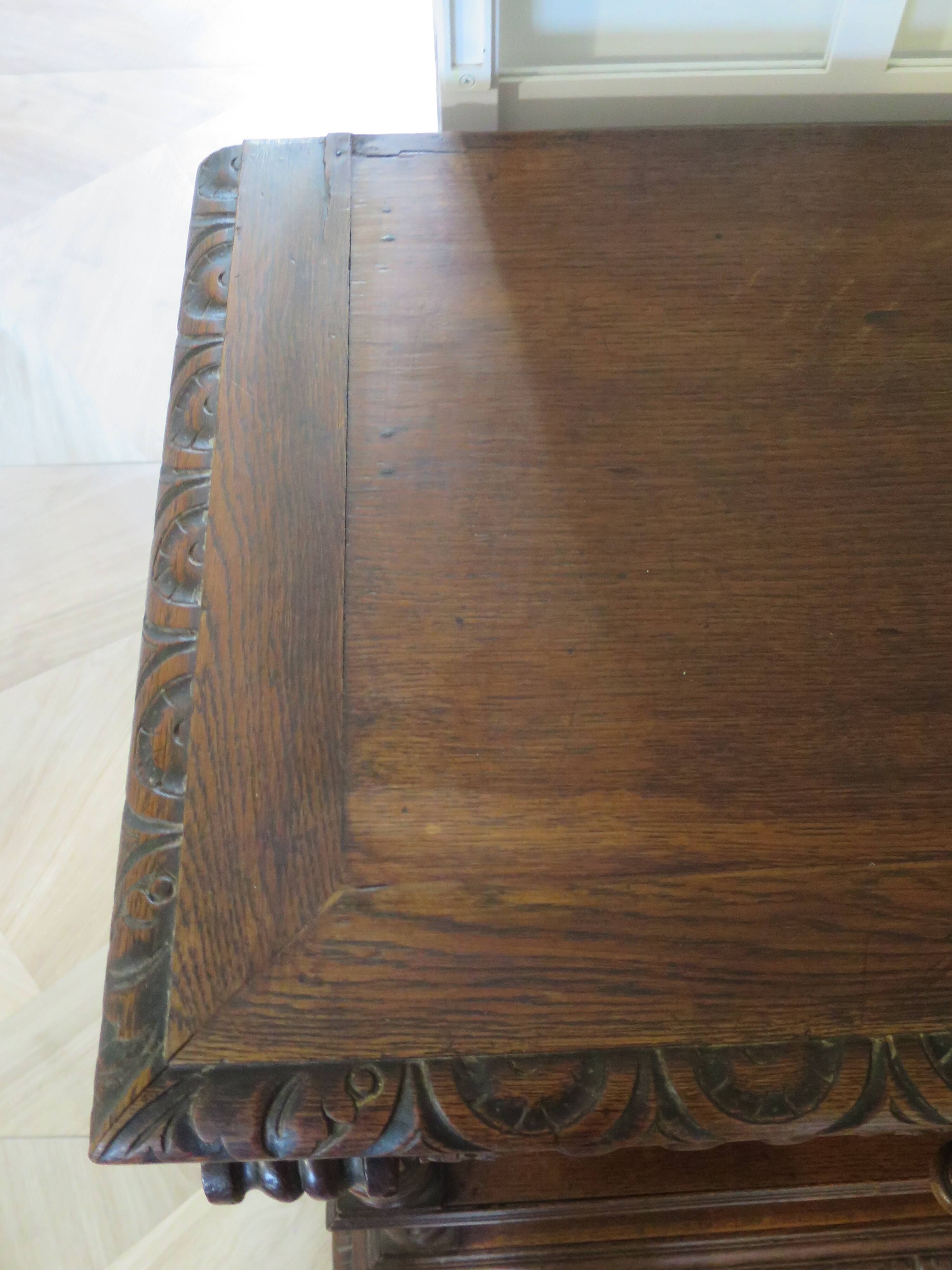 Ancien-Desserte-Console-Meuble de présentation-Henry II-fin xixème