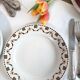 6 assiettes à dessert art déco gien