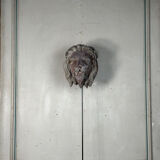 Sculpture en terre cuite, cache-boulin, élément de façade XIXème siècle