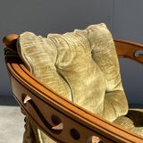 Giorgetti / classic armchair in art deco style / italy 1970s