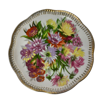 Assiette décorative fleurie