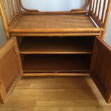 Rattan bookcase