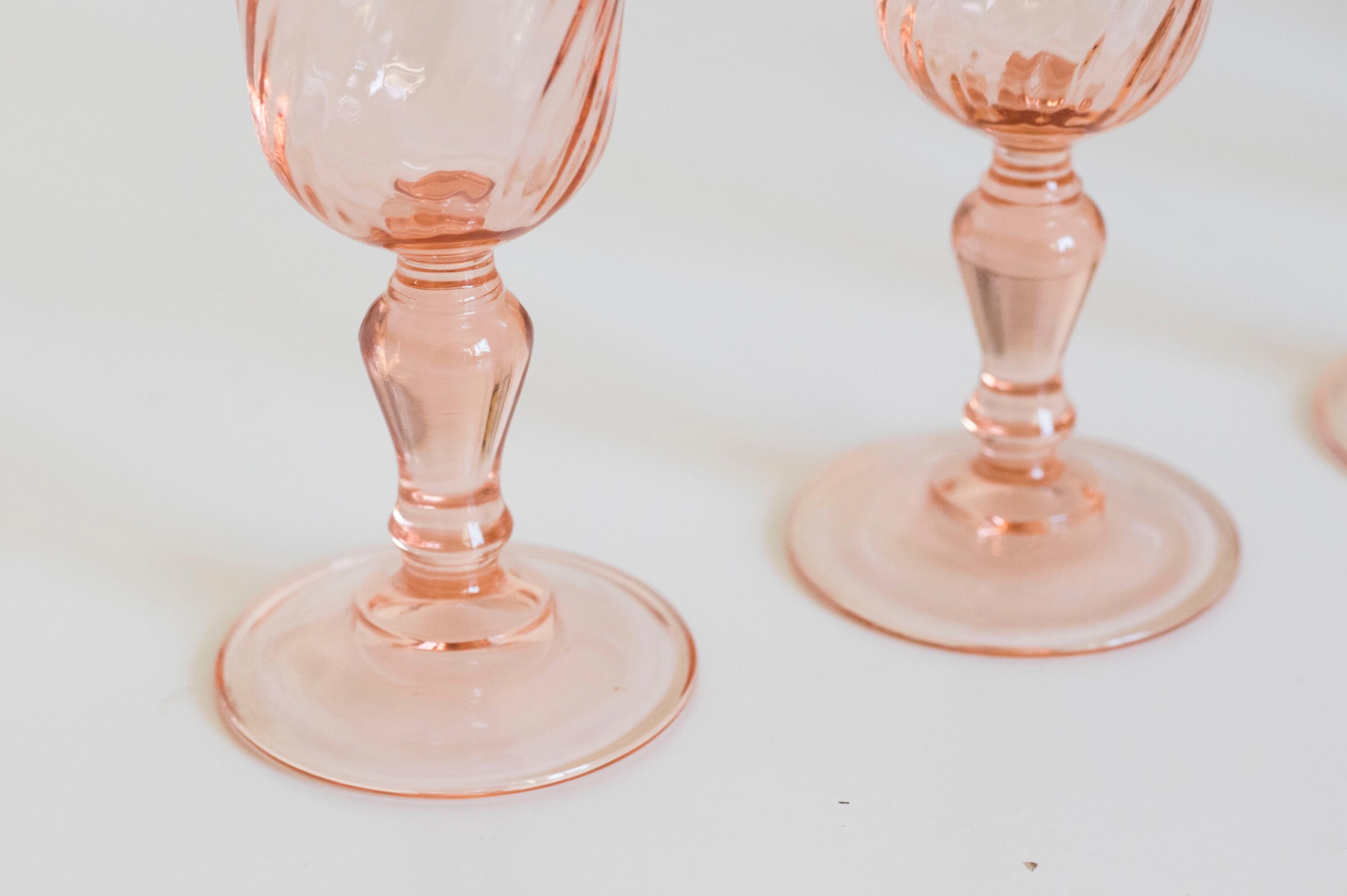 Set of 5 Rosaline arcoroc champagne flutes from Luminarc