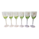 6 stemmed glasses