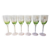 6 stemmed glasses