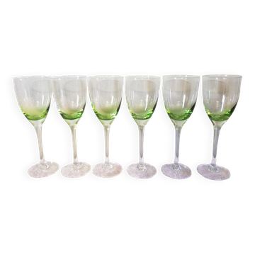 6 stemmed glasses