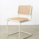 Vintage Cesca B32 chair in white by Marcel Breuer, 1970s