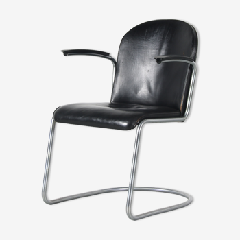 1930s Original early “413” easy chair by Gispen, Netherlands