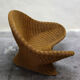 Meditation lotus armchair rattan braided 70s