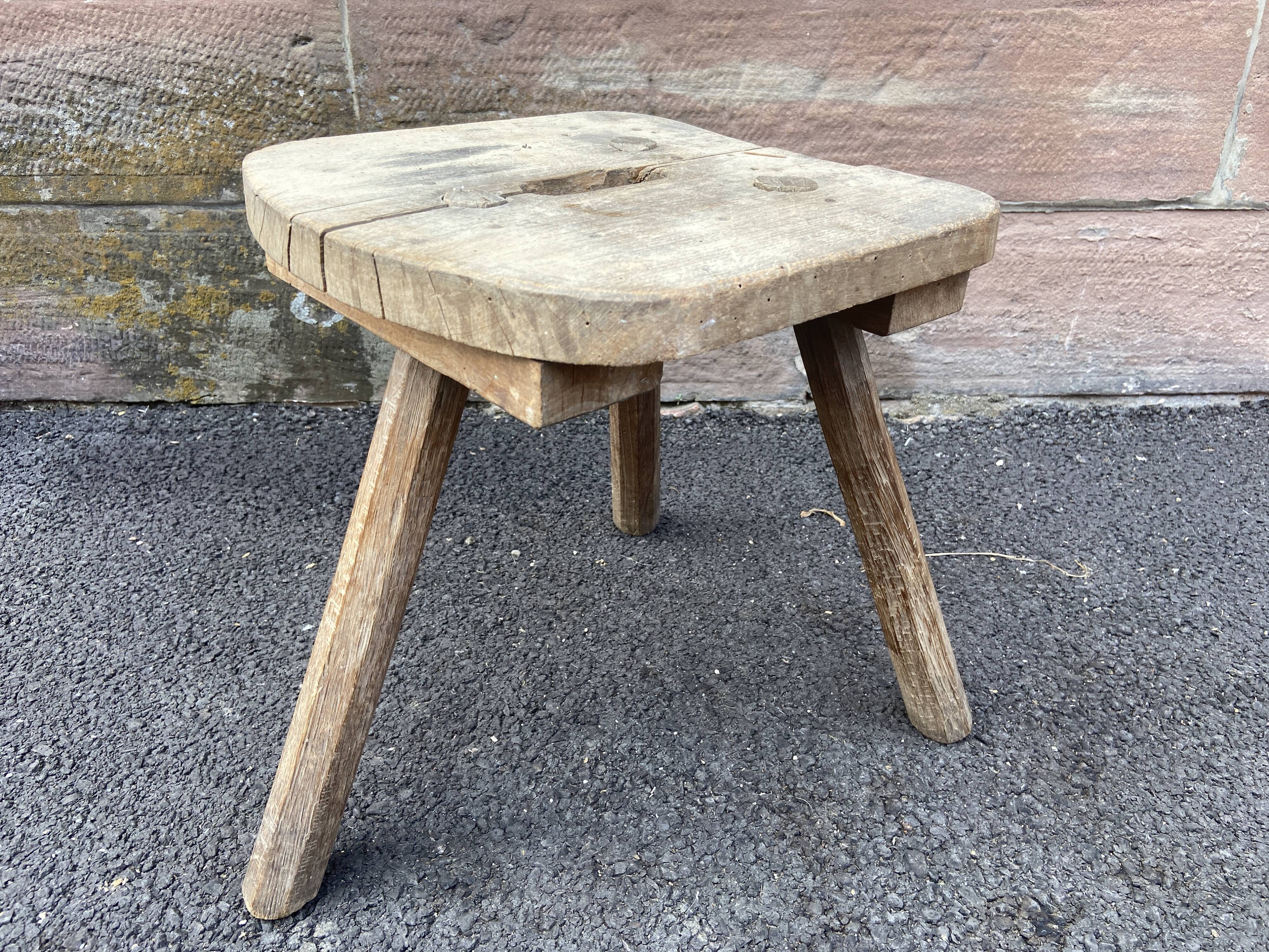 Brutalist rustic farmhouse stool