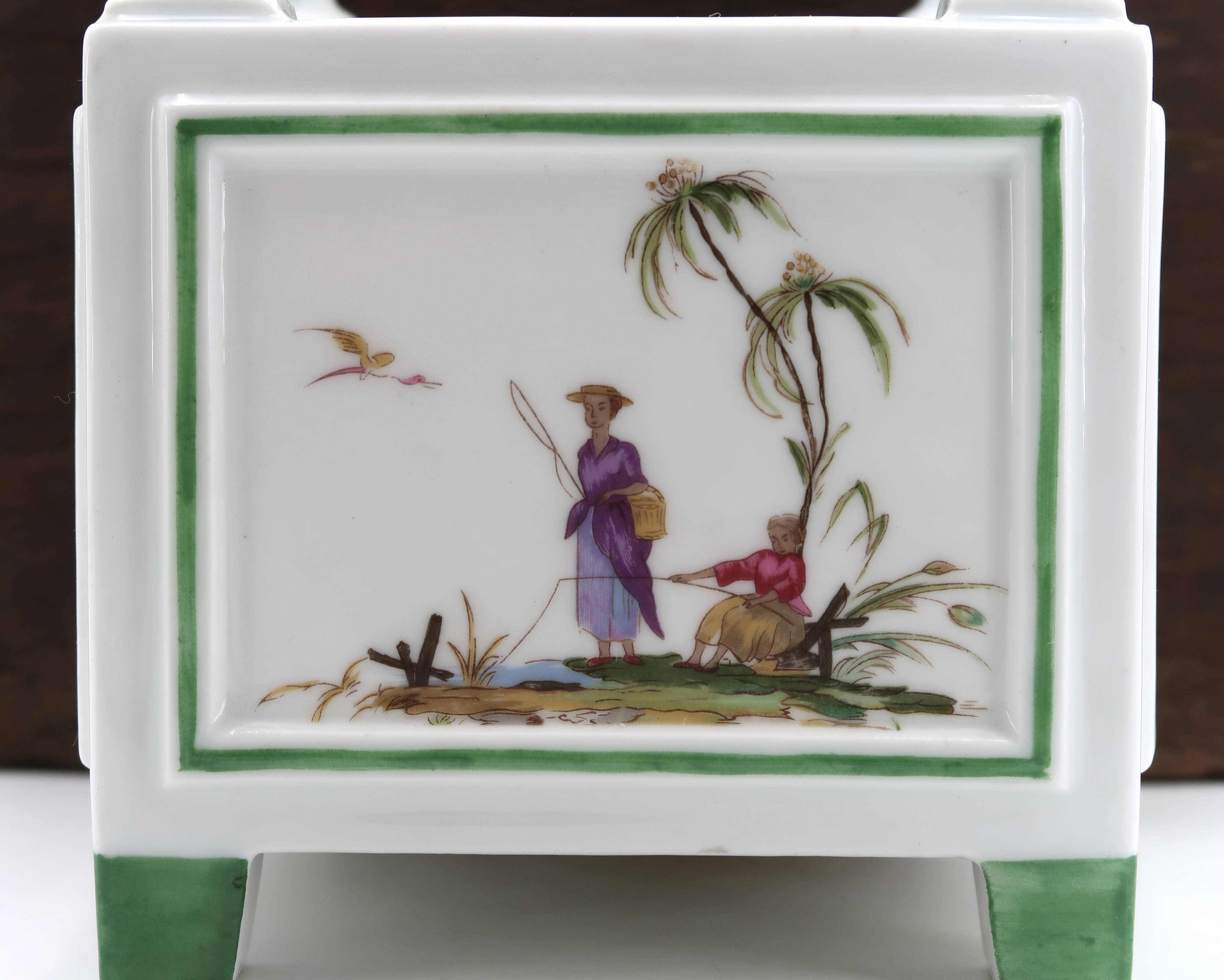 Square Limoges porcelain planter by Raynaud