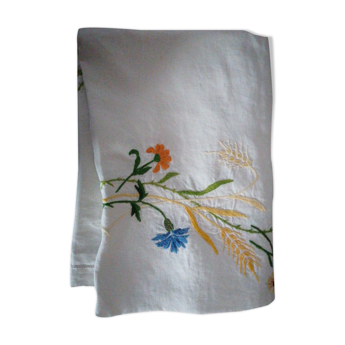 Old embroidered tablecloth