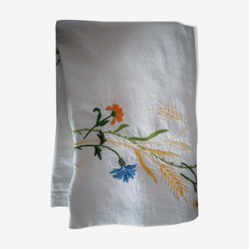 Old embroidered tablecloth
