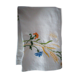 Old embroidered tablecloth